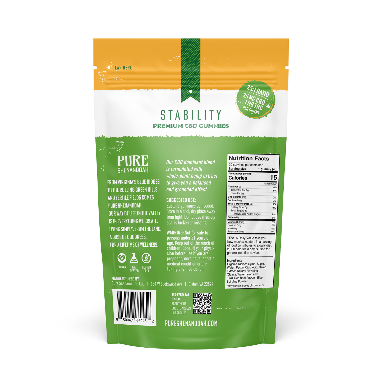 BULK Stability CBD Gummies