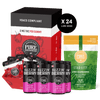 Collection of Pure Shenandoah products including gummies and energy drinks on a white background