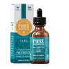 Pure Shenandoah Tame Pet CBD Oil, 1000mg formula for small dogs (1–30 lbs), chicken flavor. Product bottle with dropper shown alongside retail packaging.