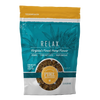 Pure Shenandoah Relax Hemp Flower 3.5g bag, blue and white packaging with hemp leaf design and clear window showing flower inside.