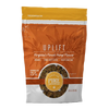Pure Shenandoah Uplift Hemp Flower 3.5 g front packaging, orange and white resealable bag with hemp leaf design and clear window showing hemp flower.
